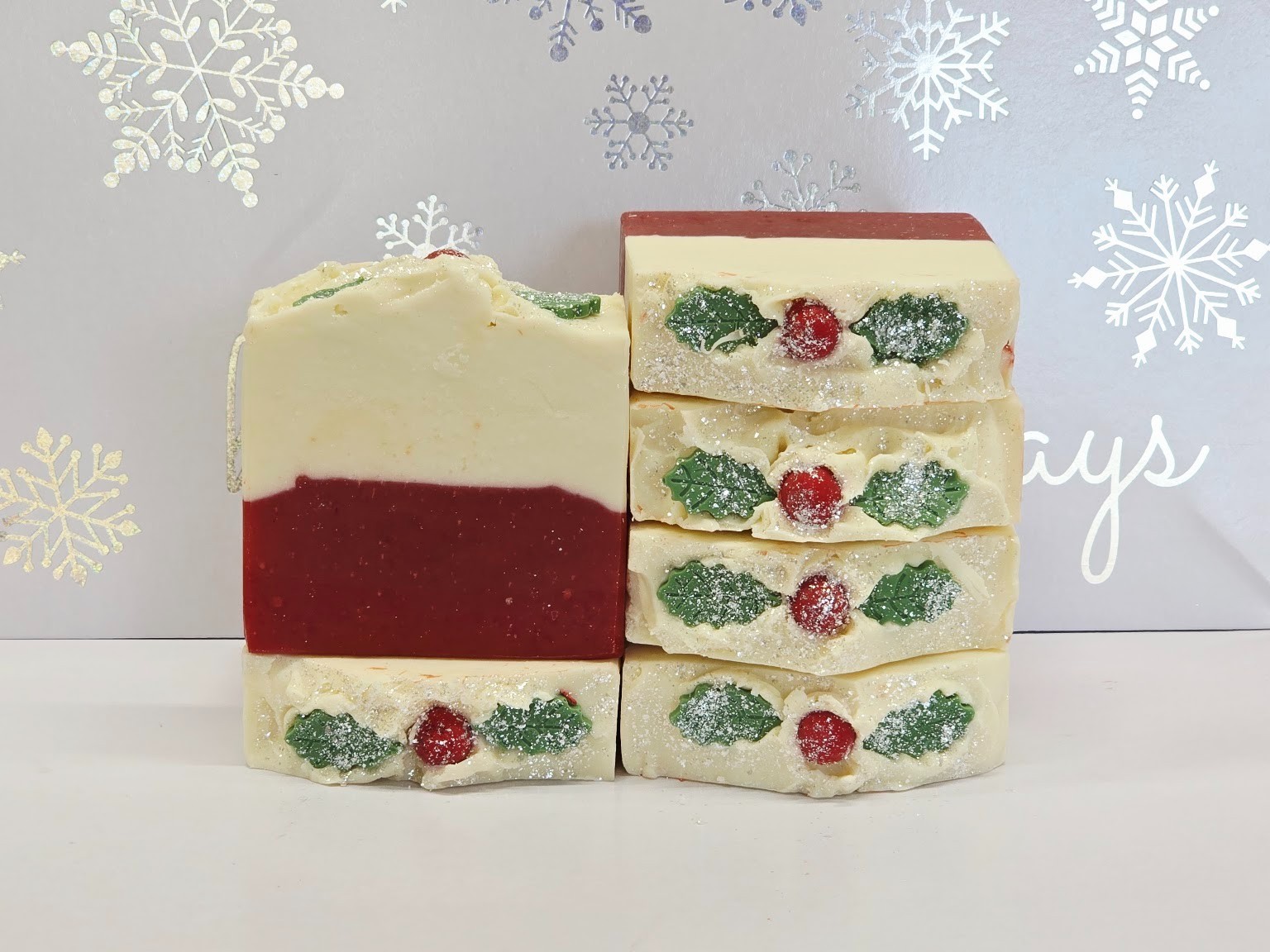 Winterberry Scented soap bar Holiday christmas Soap handmade