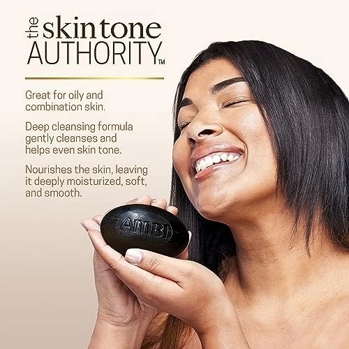 3 Pack Ambi Black Soap Cleansing Bar with Shea Butter Vit E for Oily Skin 5.3 OZ