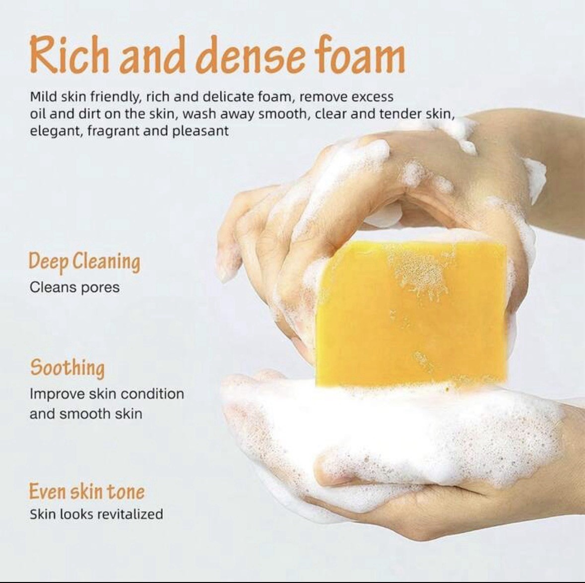 24 Bars Of Lemon Turmeric Soap Bar, Organic Tumeric Soap for Face and Body,Deep