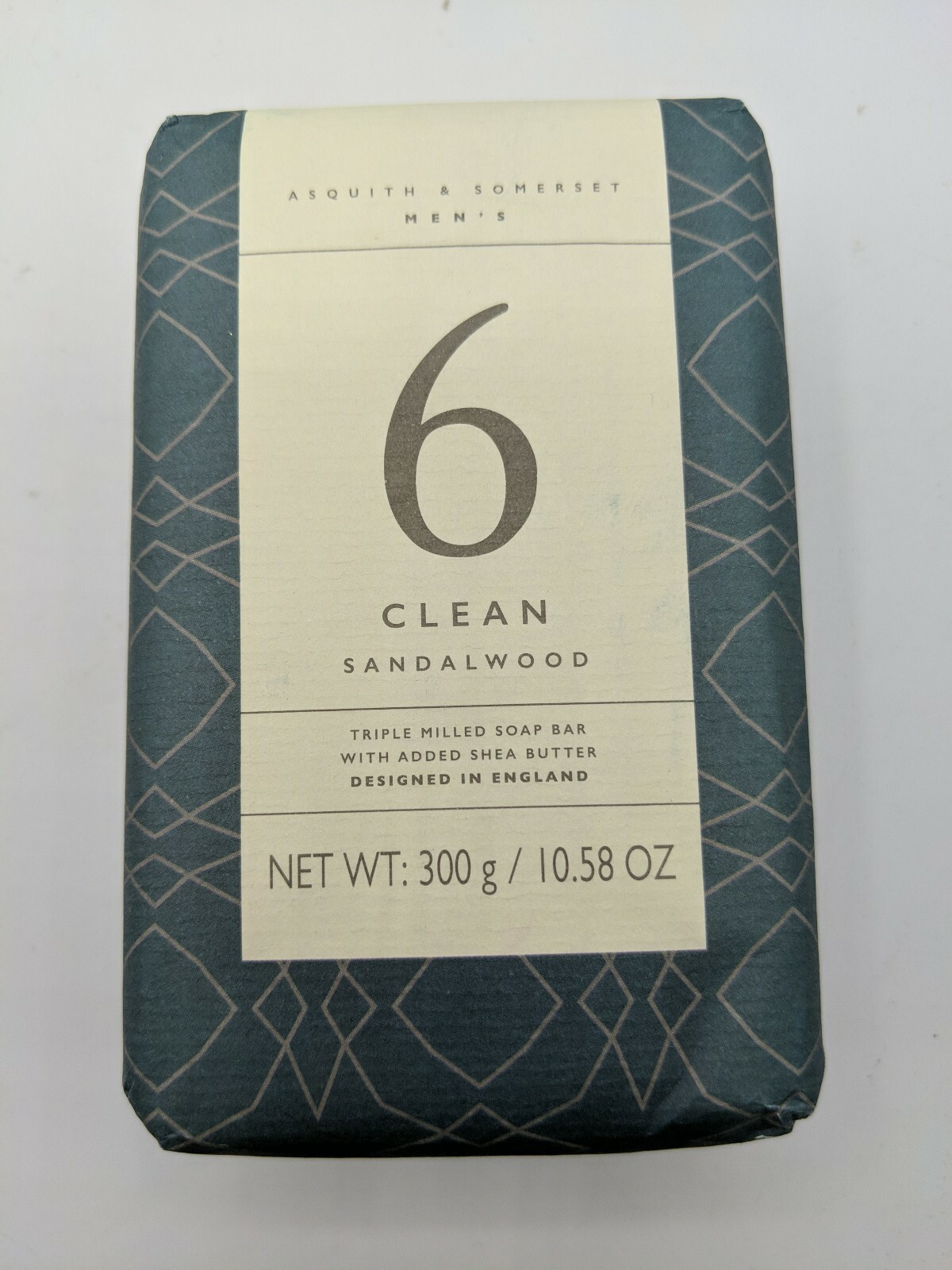 Men’s Fragrant Soap Bar Clean (6) Sandalwood W/ Shea Asquith & Somerset 10.58oz