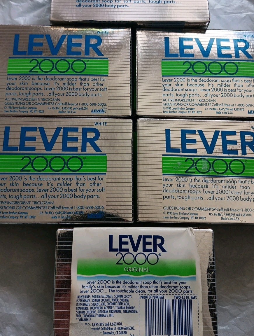Vintage Lot of 6 Bars Lever 2000 NOS (US Made)