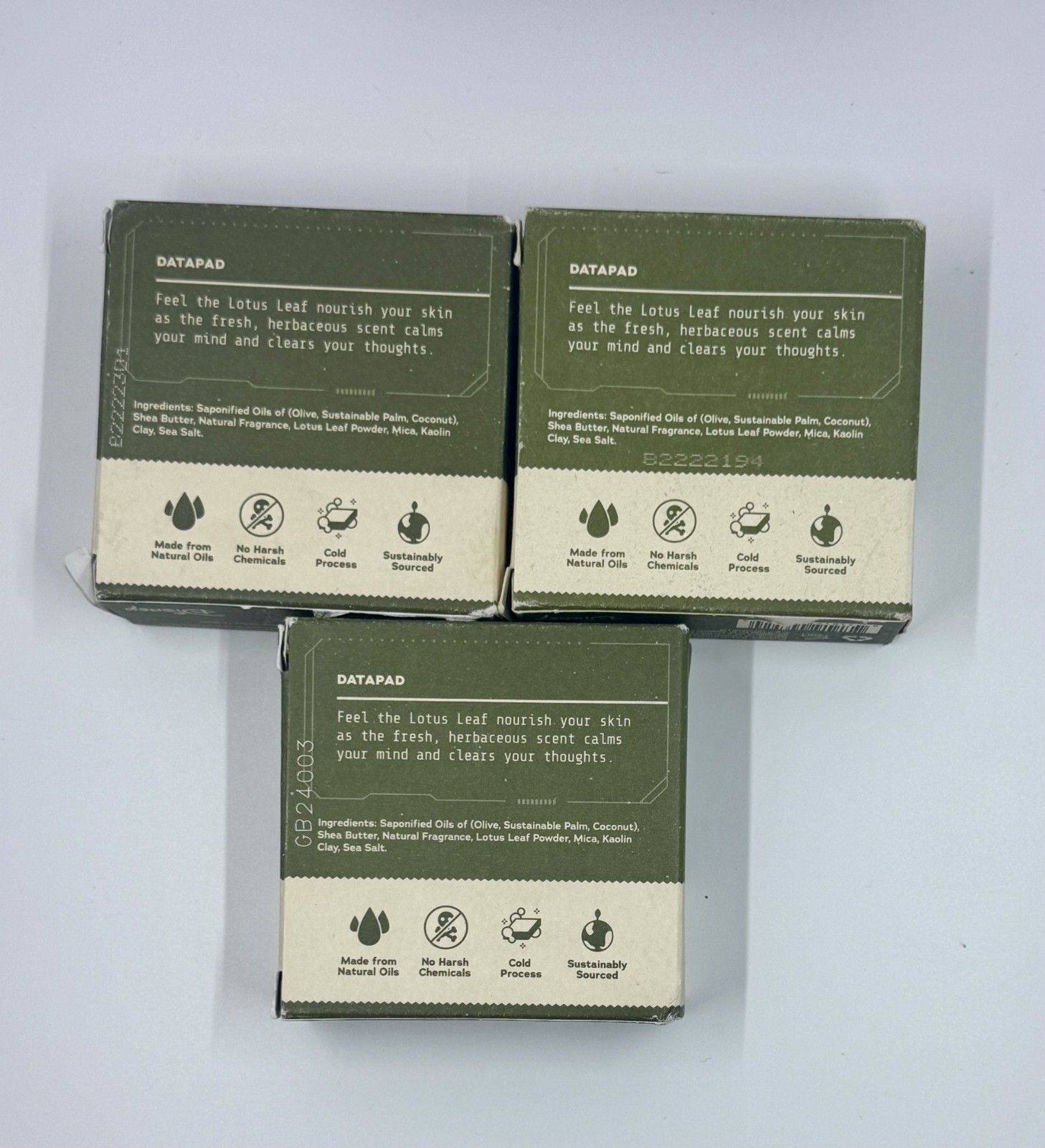 Lot of 3 -Dr. Squatch WISDOM WASH Star Wars Yoda Natural Bar Soap for Men, 5 oz
