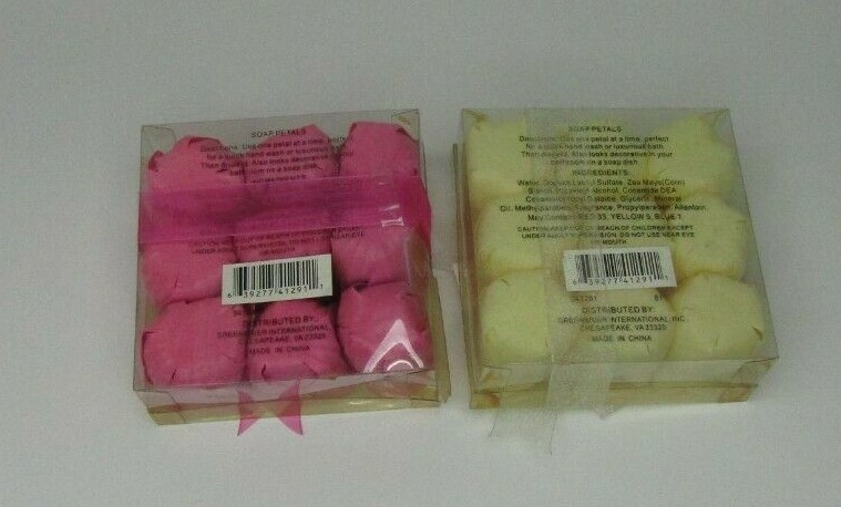 Crystal Waters 18pcs Scented Rose Petal Soap Orchid & Lilly, and Vanilla Amber