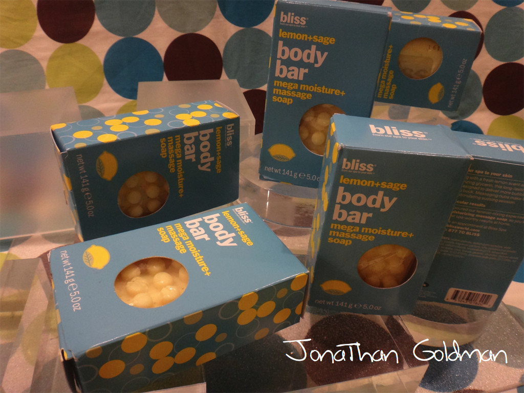 Bliss Lemon + Sage Body Mega Moisture Massage Soap Bar 5oz 141g NEW