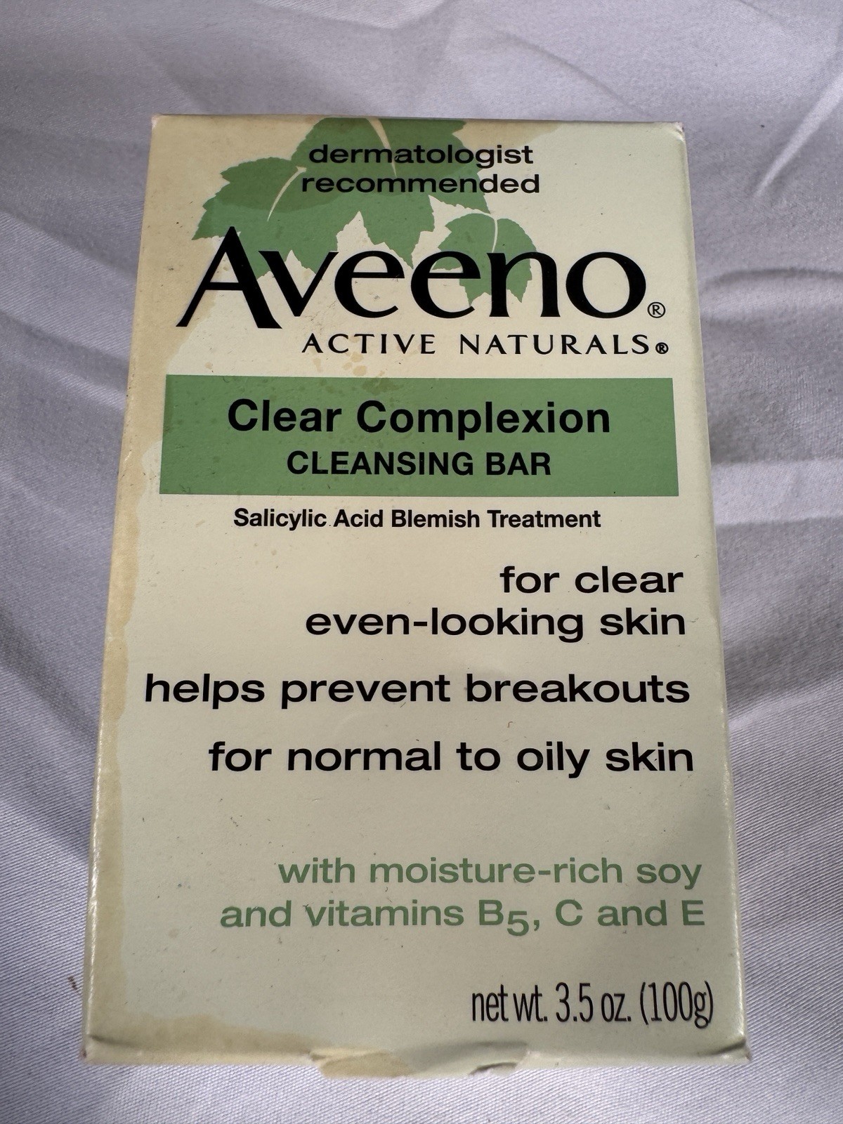 Aveeno Active Naturals Clear Complexion Cleansing Soap 1 Bar 3.5oz NEW Rare