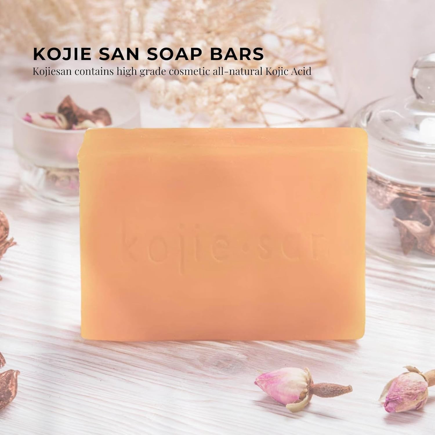Gentle Kojic Acid Soap for Face & Body – 65g Exfoliating Bar with Orange Scent