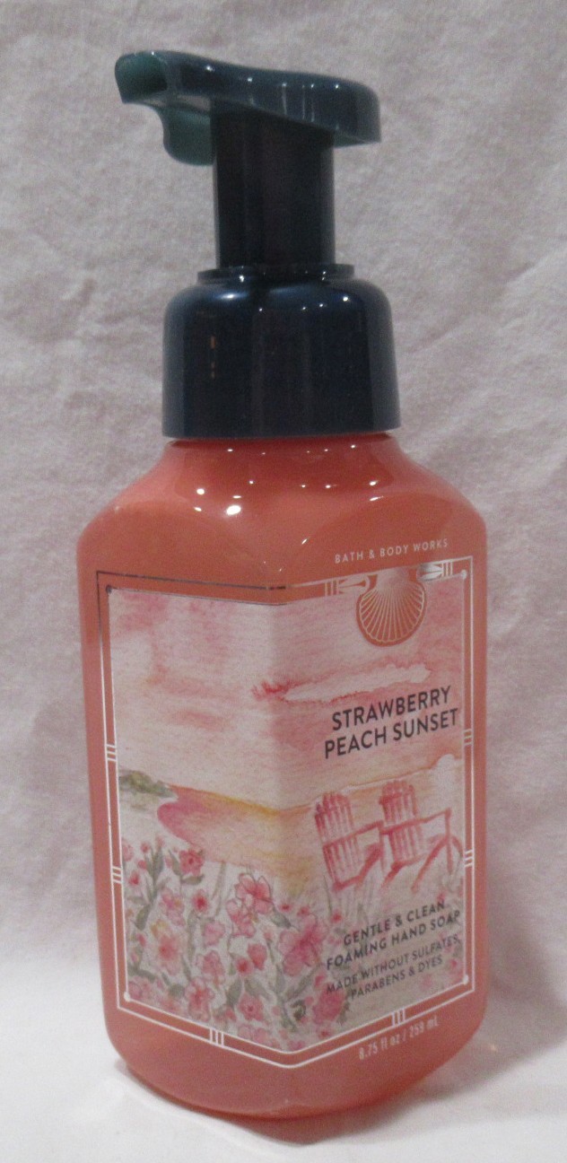 Bath & Body Works Gentle & Clean Foaming Hand Soap Set 2 STRAWBERRY PEACH SUNSET