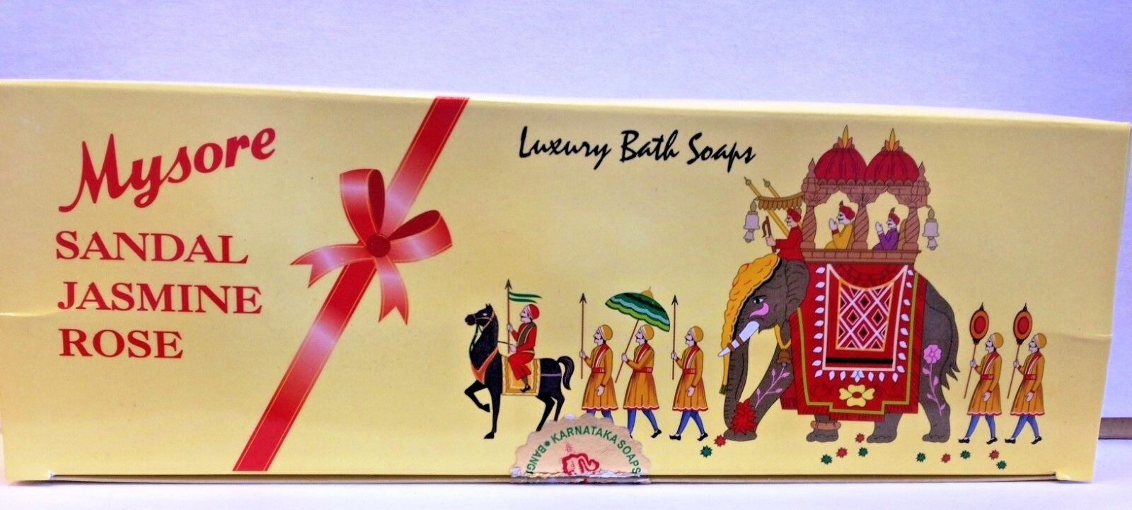 Mysore Sandal, Jasmine and Rose Bath Soaps-150g X 3 (Gift Pack 450g) US Seller