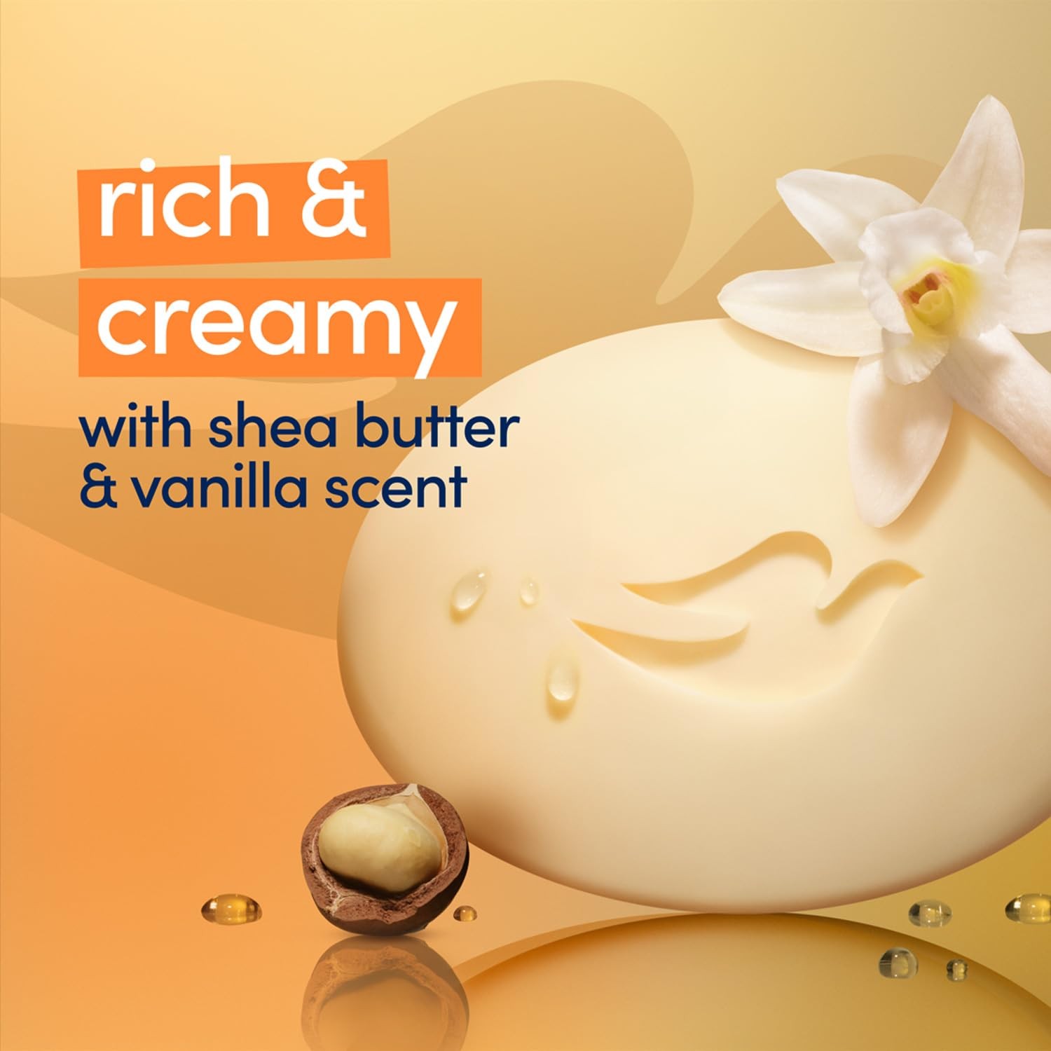 Dove Soap, Shea Butter & Vanilla, 2-Pack – 3.5 Ounce (Pack of 2), Off White