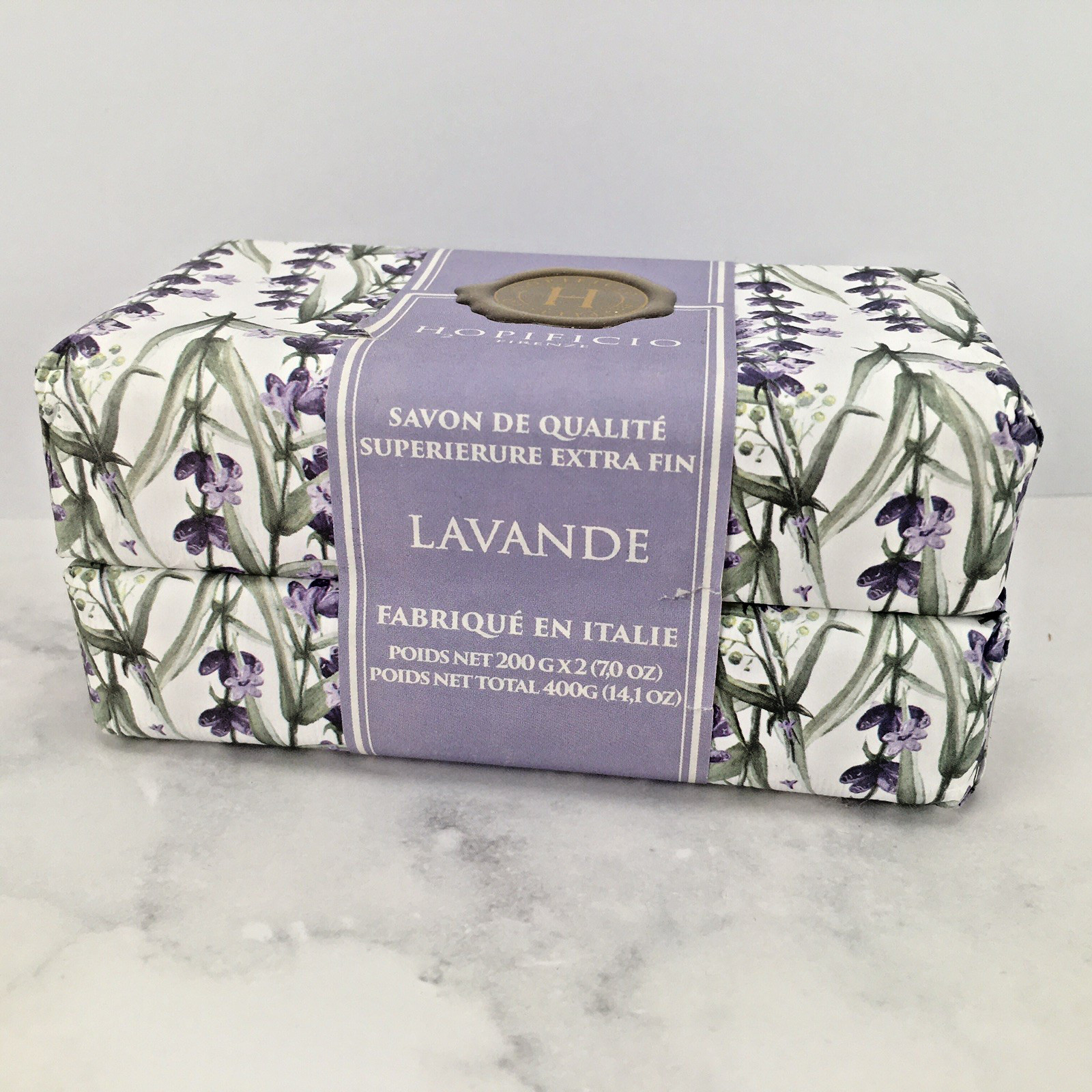 Hopificio Lavender Soap Italian Triple Milled Bath Soap – 2 Bars, 7oz 200g each