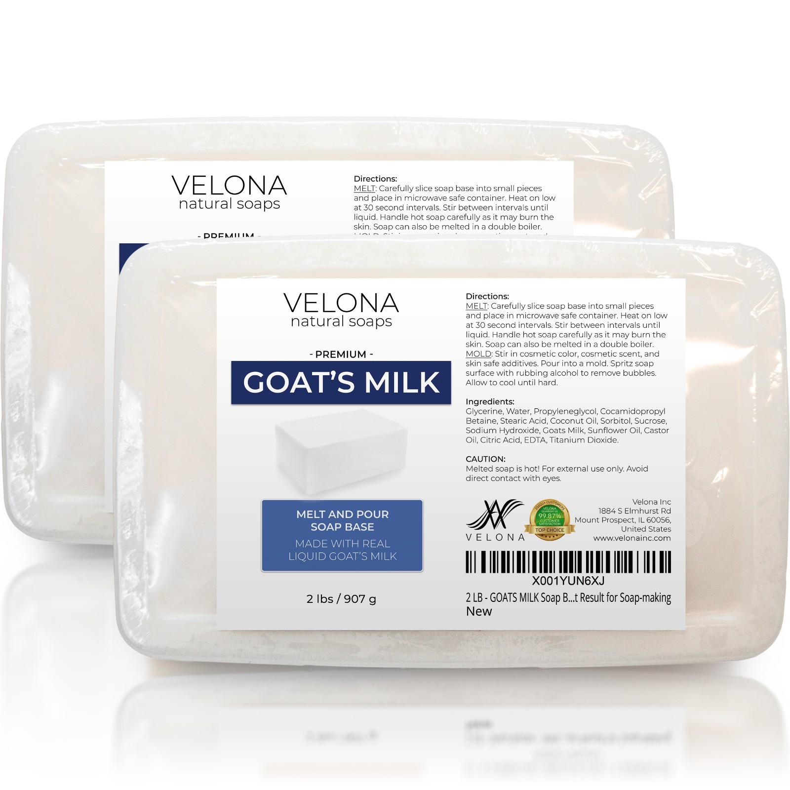 2,5,10,25 LB – GOATS MILK Soap Base by Velona | SLS/SLES free | Melt and Pour