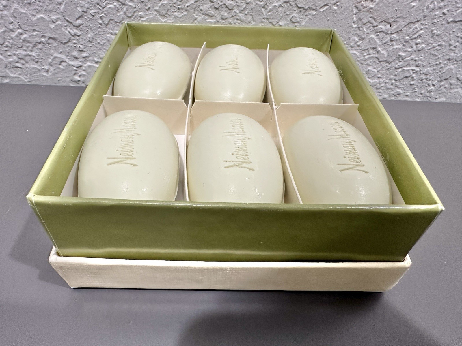 Vintage Neiman Marcus Verbena Guest Soap Box Set Of 6 Total 8.4 Oz/240 g READ