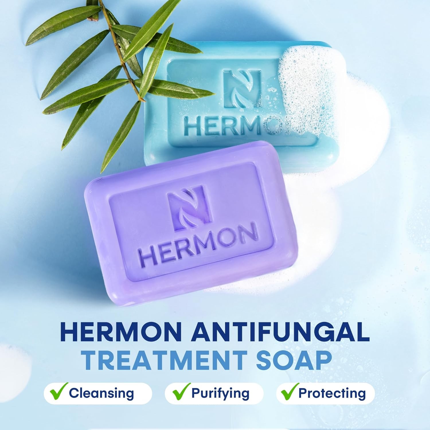 Hermon Antifungal Soap with Tea Tree Oil: Antifungal Treatment Bar Soothing Care