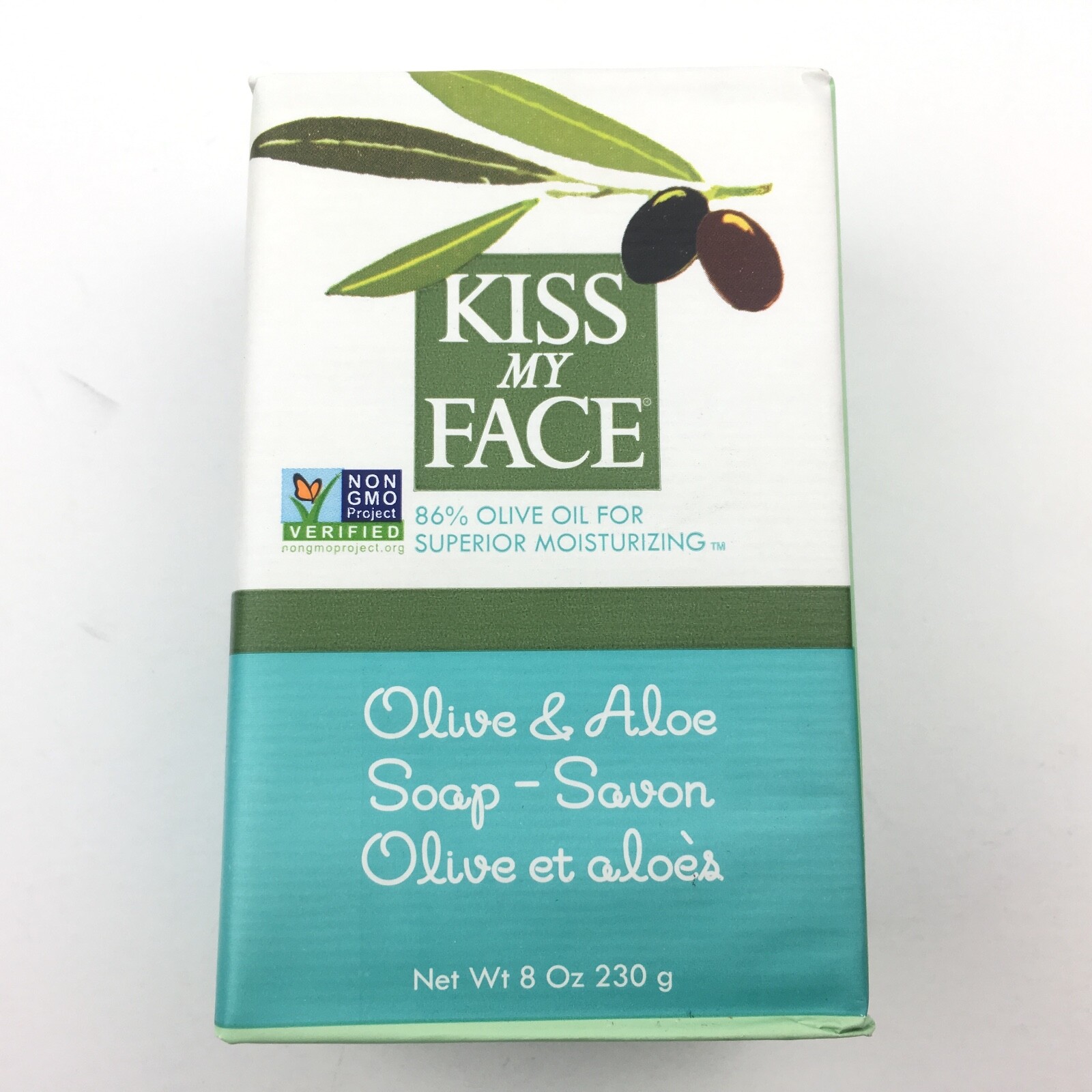 Kiss My Face Olive & Aloe Bar Soap 8 oz Cruelty Free Non-GMO