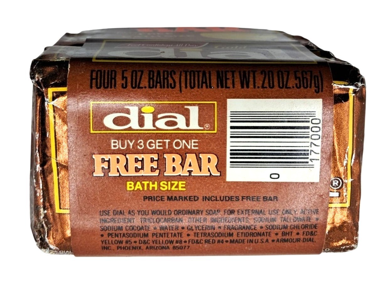 Vintage 4X Gold Dial Bath Soap Bar NOS 5 oz from 80s 90s TV Prop Movies 4 Pack F