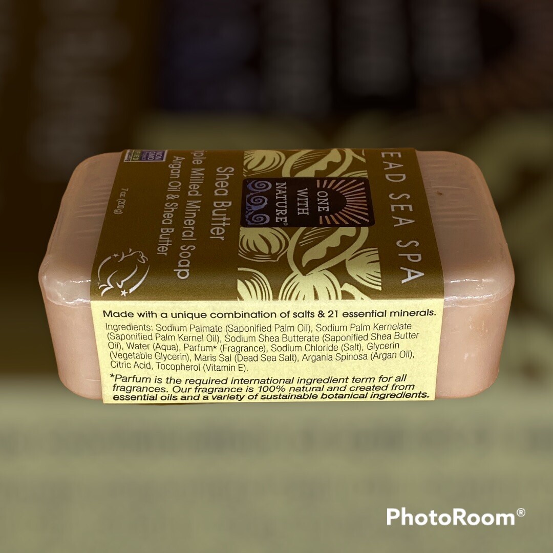Shea Butter Soap with Dead Sea Minerals & Argan Oil, 7 oz
