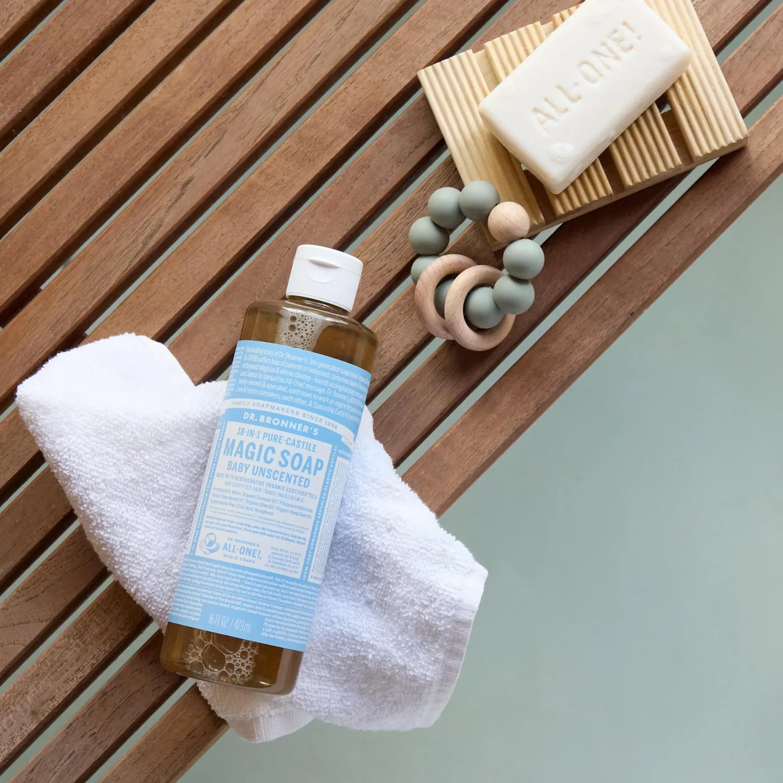 (Pack of 2) Dr. Bronner’s Pure Castile Liquid Soap Baby Unscented 16 Oz Organic