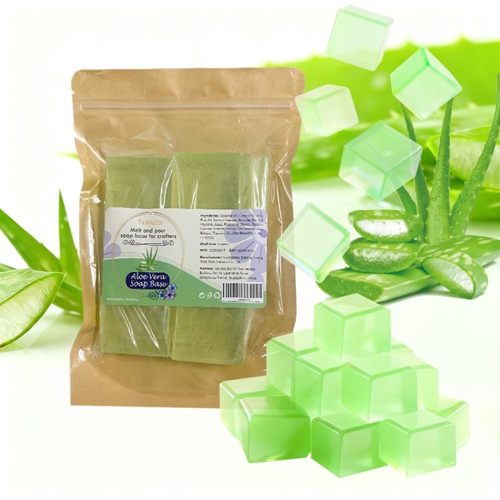 1LB Aloe Vera Melt & Pour Soap Base – DIY Handmade Unscented Glycerin Craft Soap