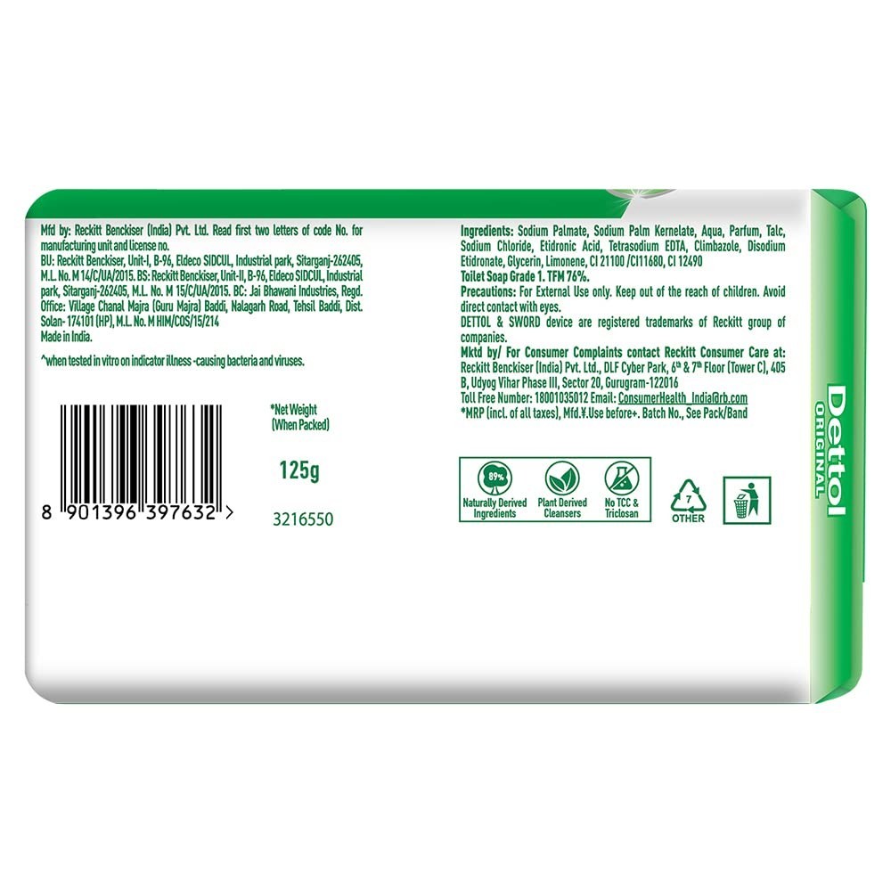 150gm Bathing Soap Bar Pack of 5 for All Skin Types with Organic Ingredients