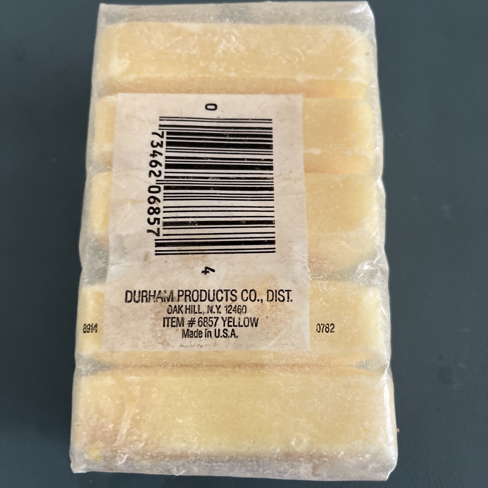 VTG 5 Cakes Ye Olde Fashioned FRENCH MILLED SOAP 2 3/4 Oz/each Yellow Durham USA