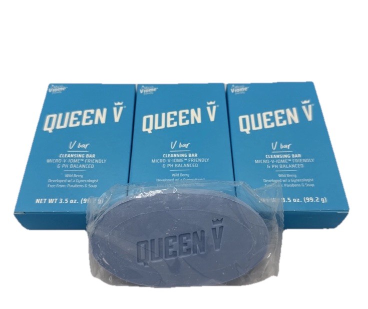 Queen V Cleansing Bar 3 Set V Bars WILD BERRY pH Balanced Soap 3.5oz Sealed NEW