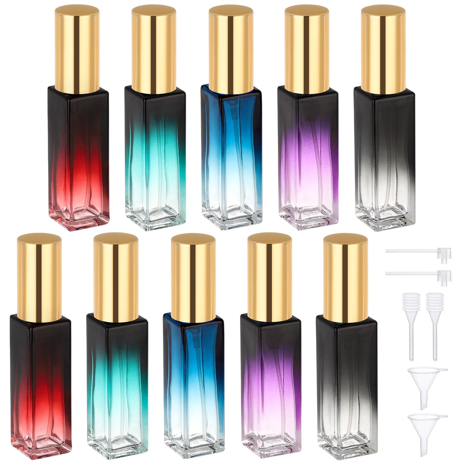 Segbeauty 5x 10ml Travel Perfume Refillable Glass Mini Atomizer Spray Bottles