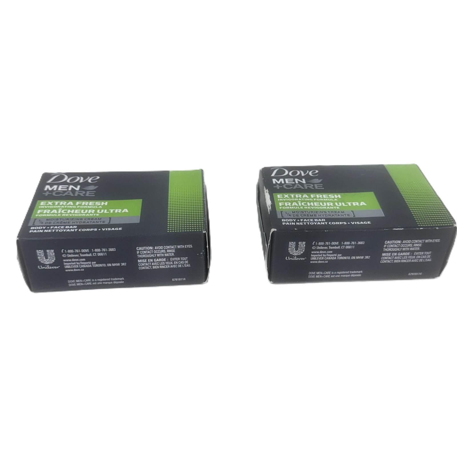 Dove Men Care Extra Fresh Body Face Bar Soap 3.75oz Each 2 Bars Total 7.5oz NEW