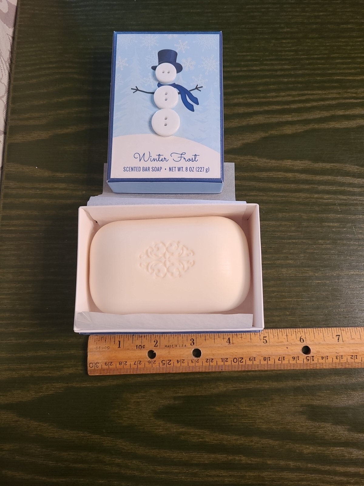 New Lot Frosted Mint 12oz + Winter Frost 8oz Scented Holiday Bar Soap
