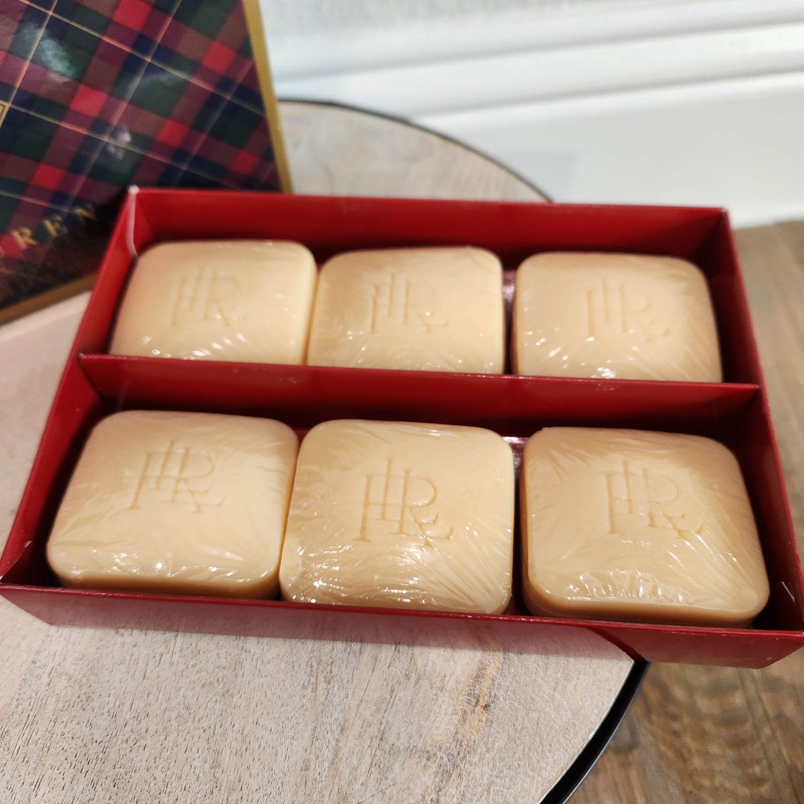 NEW In Gift Box Lauren Ralph Lauren SET OF 6 Holiday Spice Scented Luxury Soaps