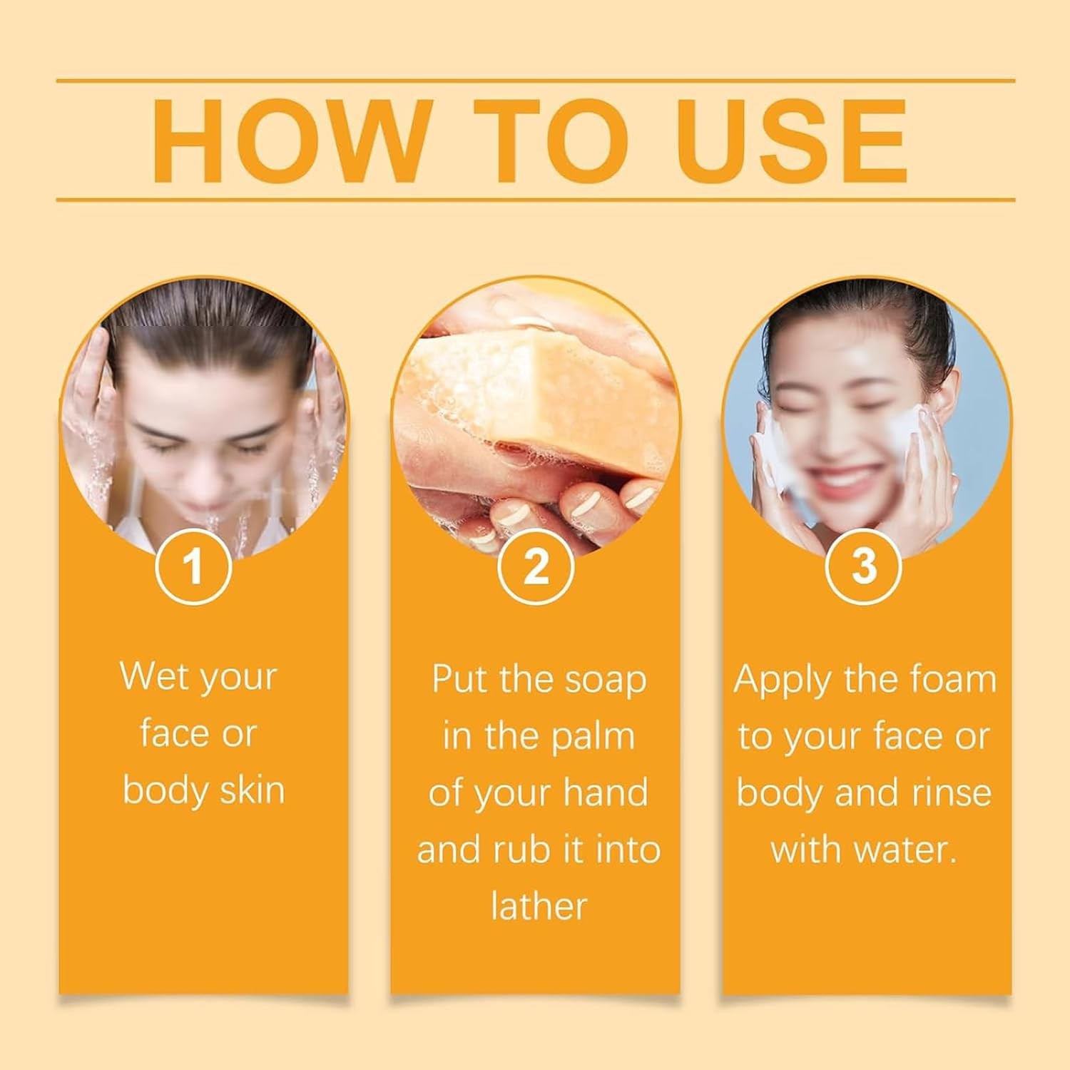 3-Pack Turmeric Glow Soap Bar – Lemon & Kojic Acid, Removing Dark Spots
