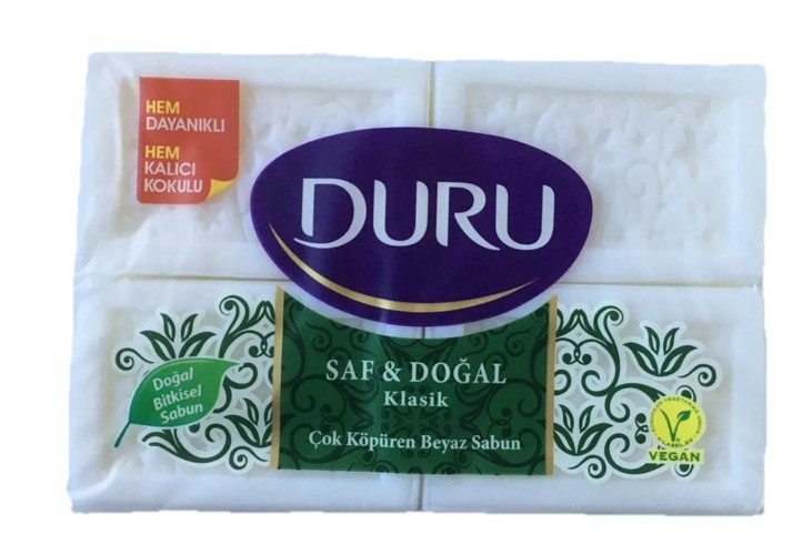 Duru CLASSIC Pure and Natural Bath Soap 6.17oz x 4 Bars (total 600g)
