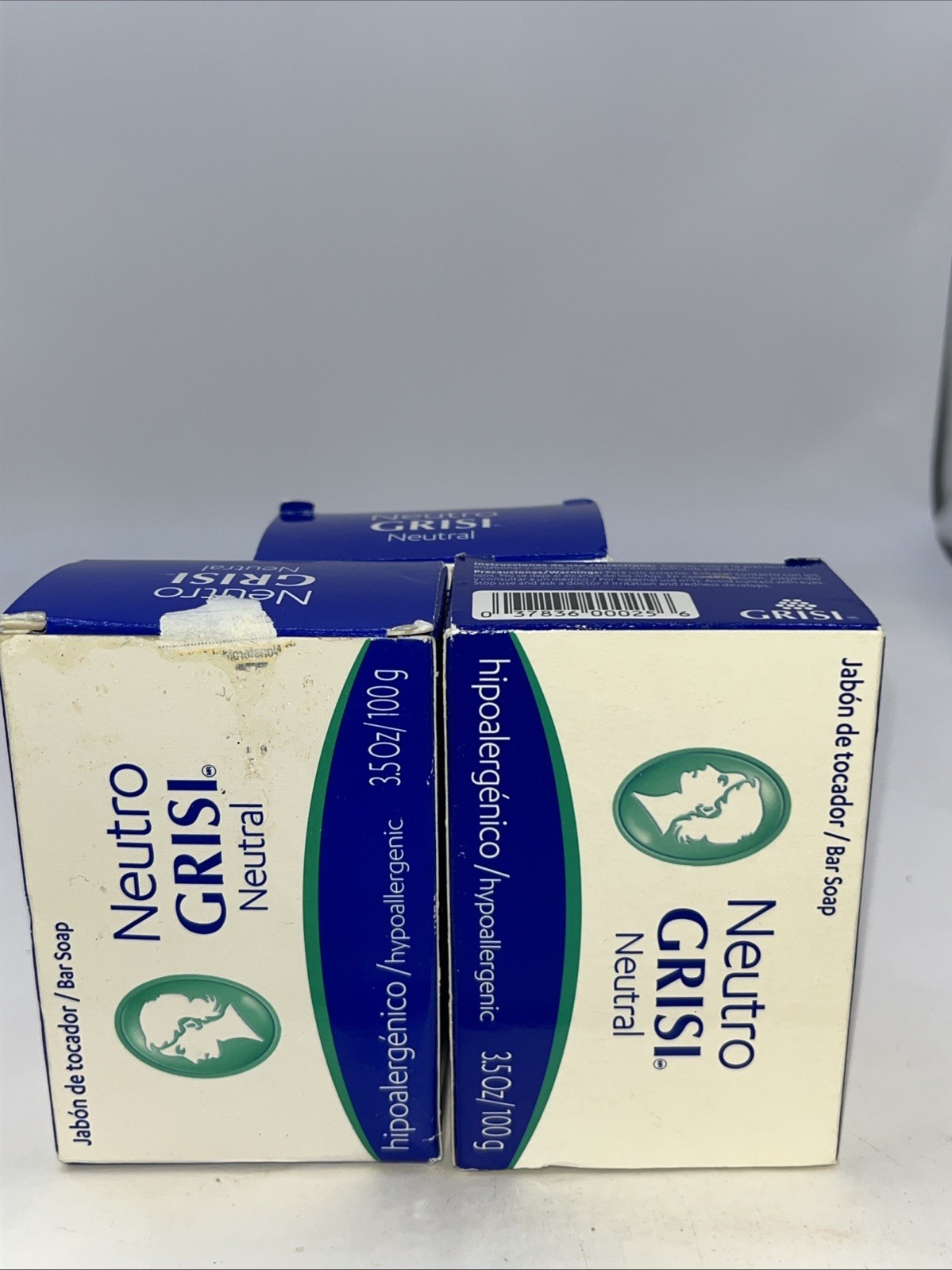 3-Neutro Grisi Neutral Bar Soap 3.5 OZ per Bar-Brand New & Sealed