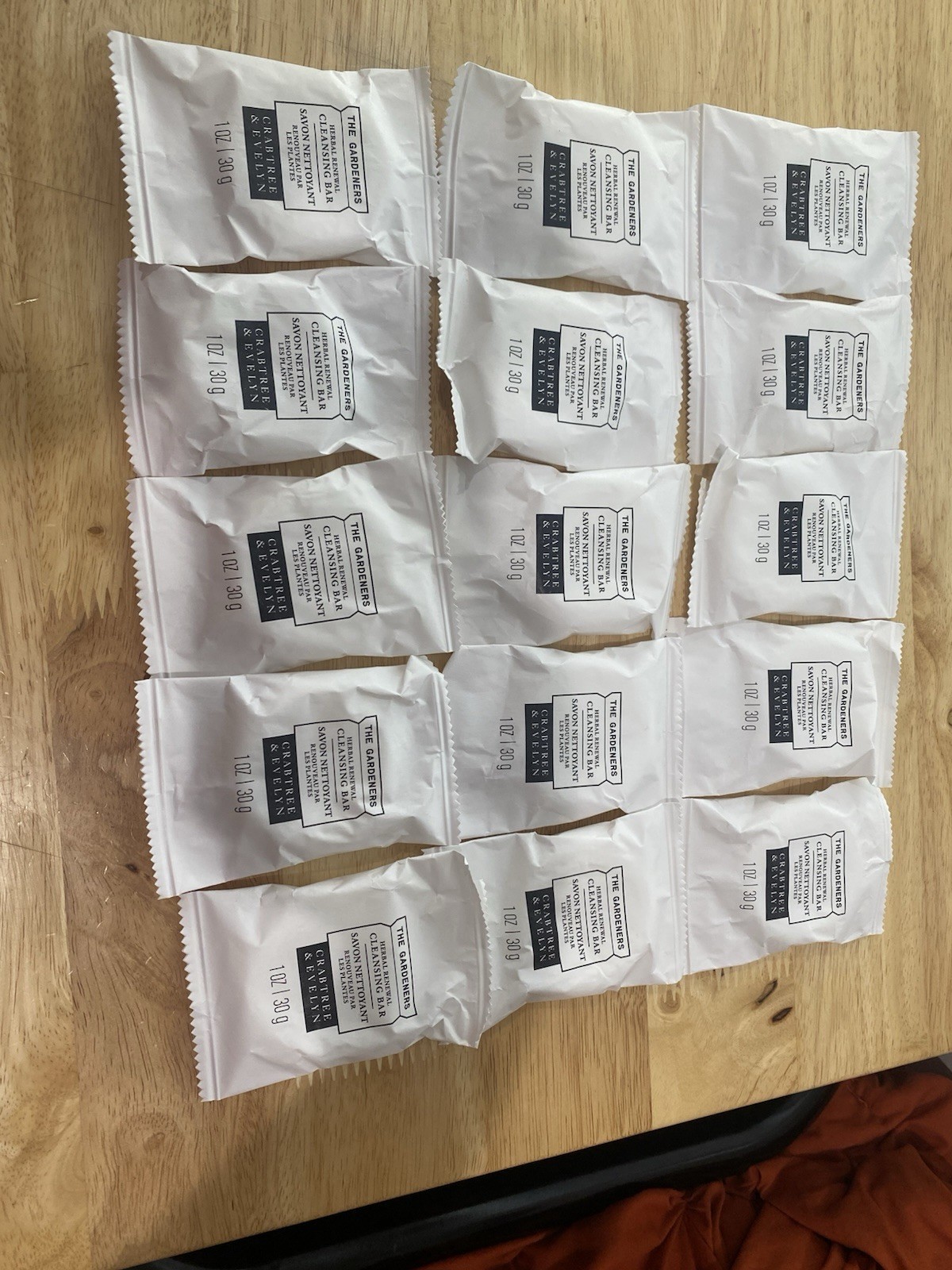 15 Pcs The Gardeners CLEANSING BAR Soap Crabtree & Evelyn Herbal Renewal 1oz