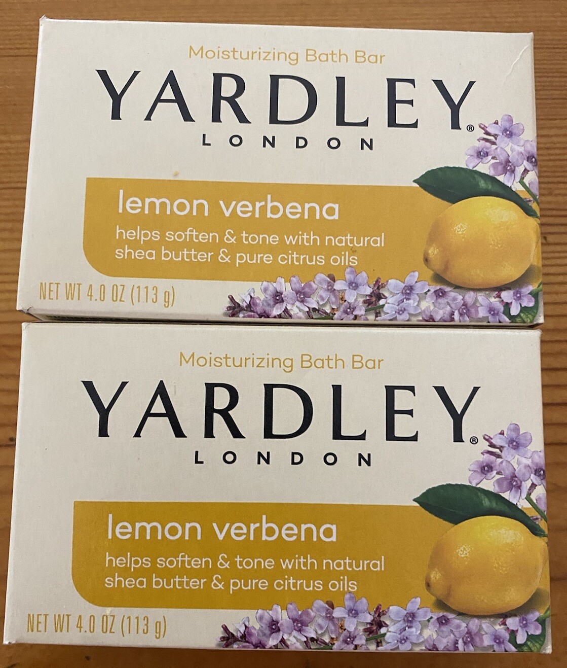 YARDLEY Lemon Verbena Bar Soap Two (2) Bars Total 4.0 Ounce Each
