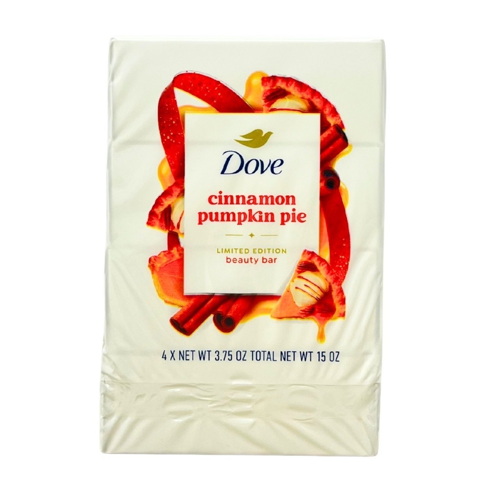 3 Pack – Dove Beauty Bar, Cinnamon Pumpkin Pie, 3.75oz, 4 Count (12 Total Bars)