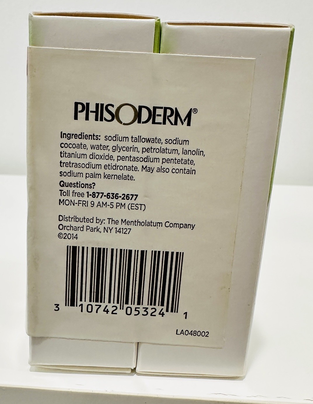 Phisoderm Fragrance Free Facial Cleansing Bar Soap 2 Bars 3.3 oz ea NEW