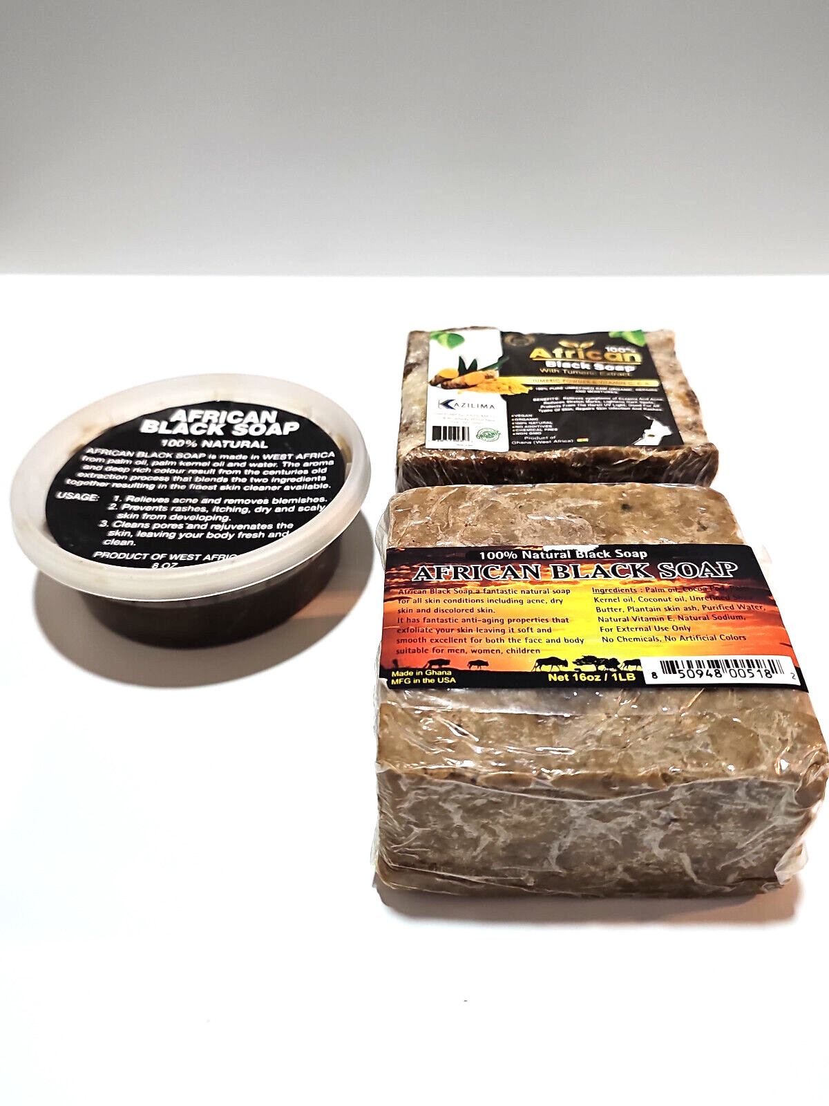 Raw African Black Soap Bulk Wholesale 100% Pure Natural Organic Unrefined Ghana