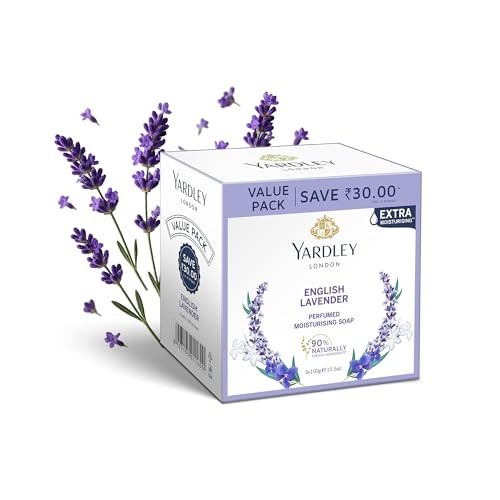 Luxury Lavender Soap Bar 3 Pack 100g Each Whole Body Soothing Dry Skin Care