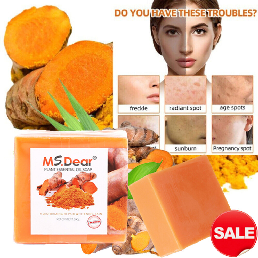 Tumeric Soap Acne Dark Spots Removal Skin Whitening Facial & Body Bleaching Soap