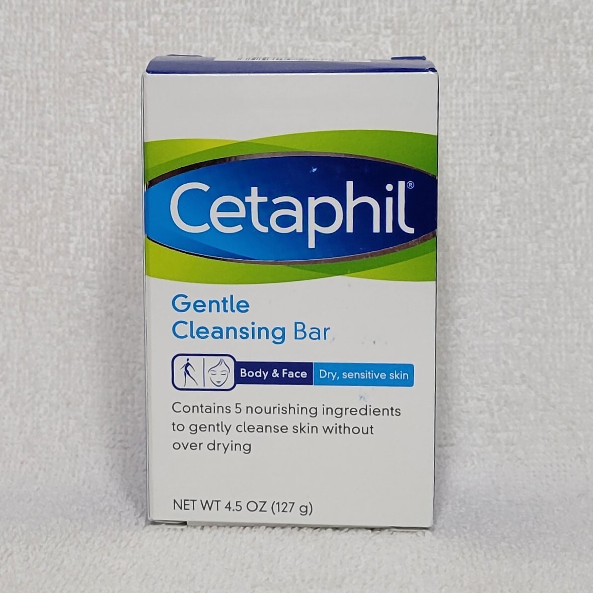 Cetaphil Gentle Cleansing Bar 4.5oz – Face & Body Sensitive Skin Soap Lot of 2