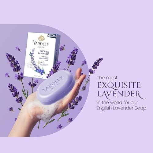 Luxury Lavender Soap Bar 3 Pack 100g Each Whole Body Soothing Dry Skin Care