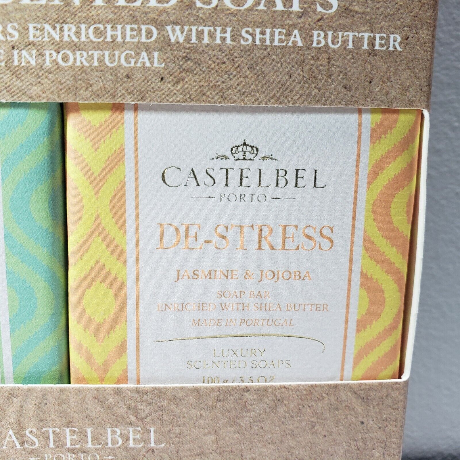 Castelbel 4 Luxury Soap Gift Set: Cleanse Relax Hydrate & De-stress, 3.5 oz