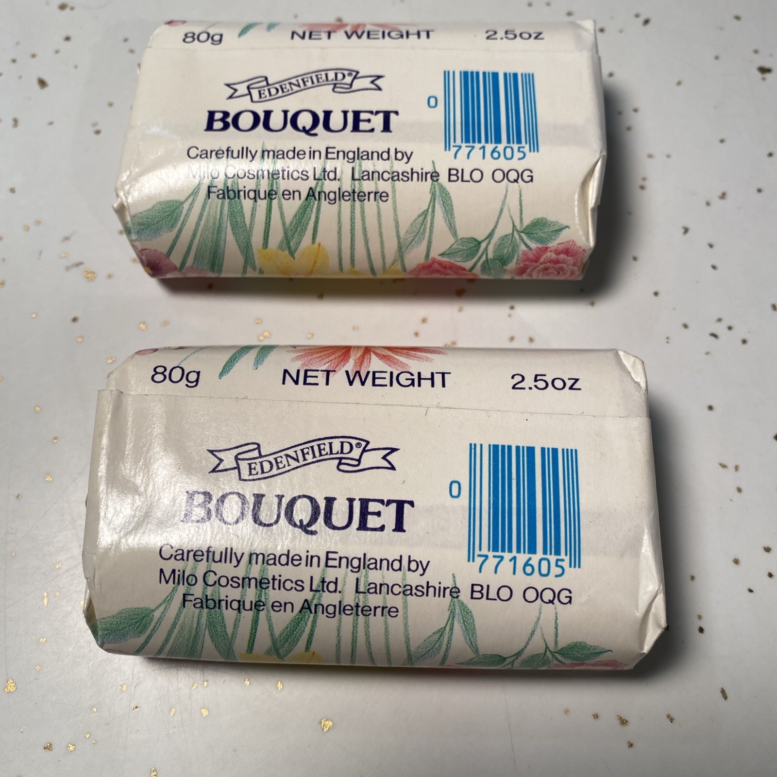 VTG Edenfield Bouquet Floral Bar Soap 2.5 Oz Sealed Made In England Set Of 2