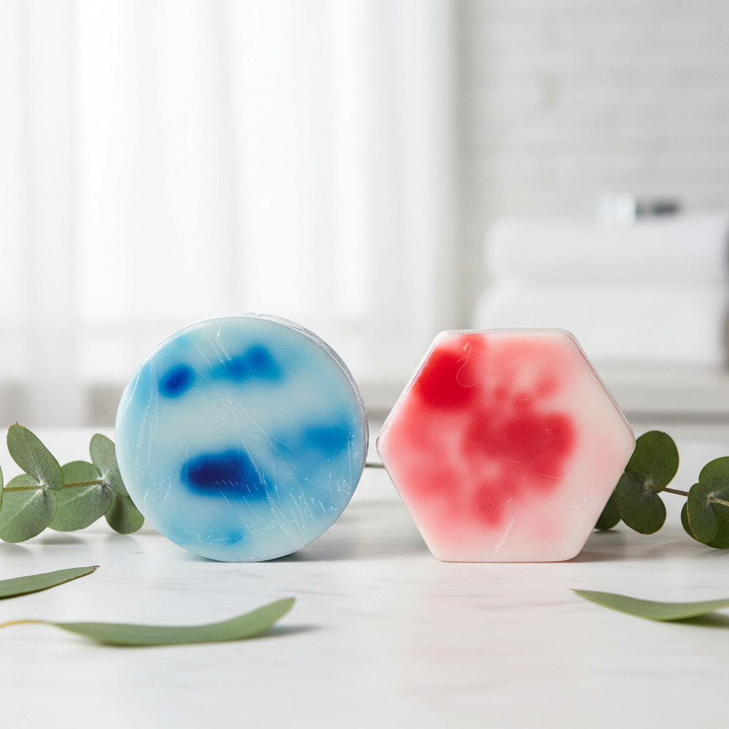 2pk Artisanal Circle Shaped Soaps – Shea Butter – Rosehip – YlangYlang