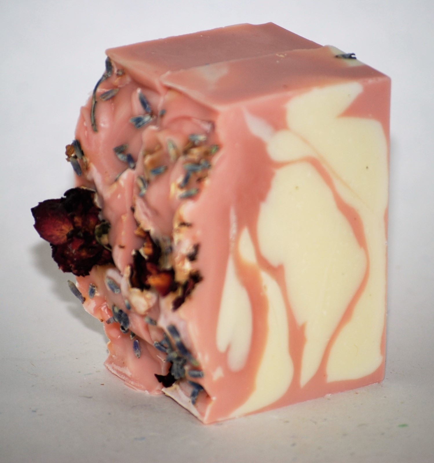 Handmade Floral Rose Clay Soap Made with Non GMO Ingredients Net Wt. 4.00-5.00oz