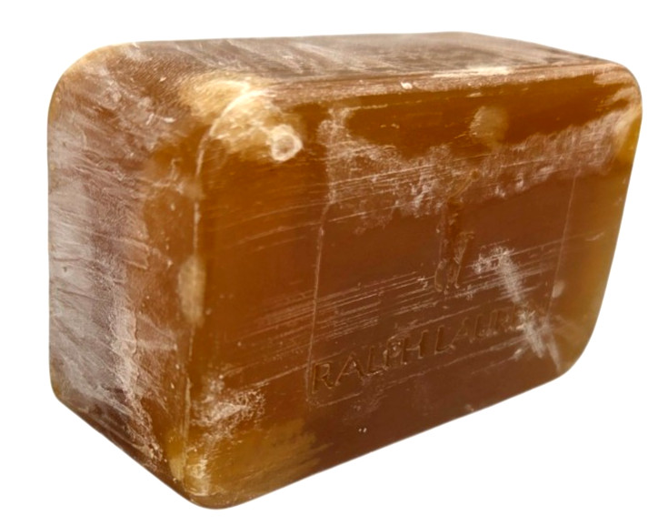 Vintage Ralph Lauren Polo Men’s Soap Amber Translucent 3.6oz Bar with Logo Rare