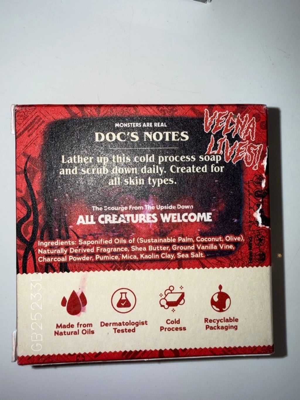 Men’s Dr. Squatch Stranger Things Soap Set of Four Size Gray Red Mens Gift