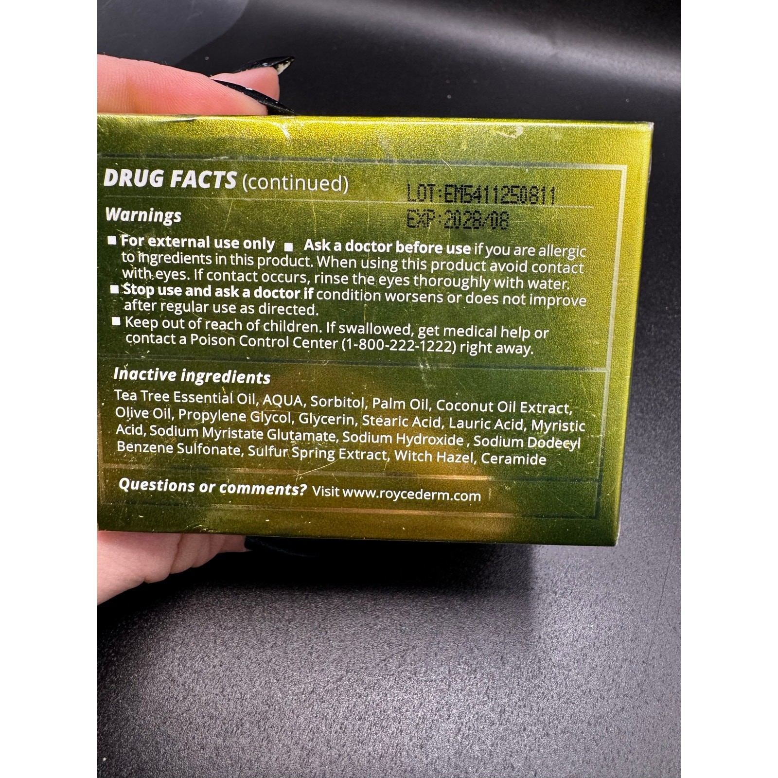 NWT RoyceDerm Tea Tree Oil Anti Fungal Soap Bars- Set of 2