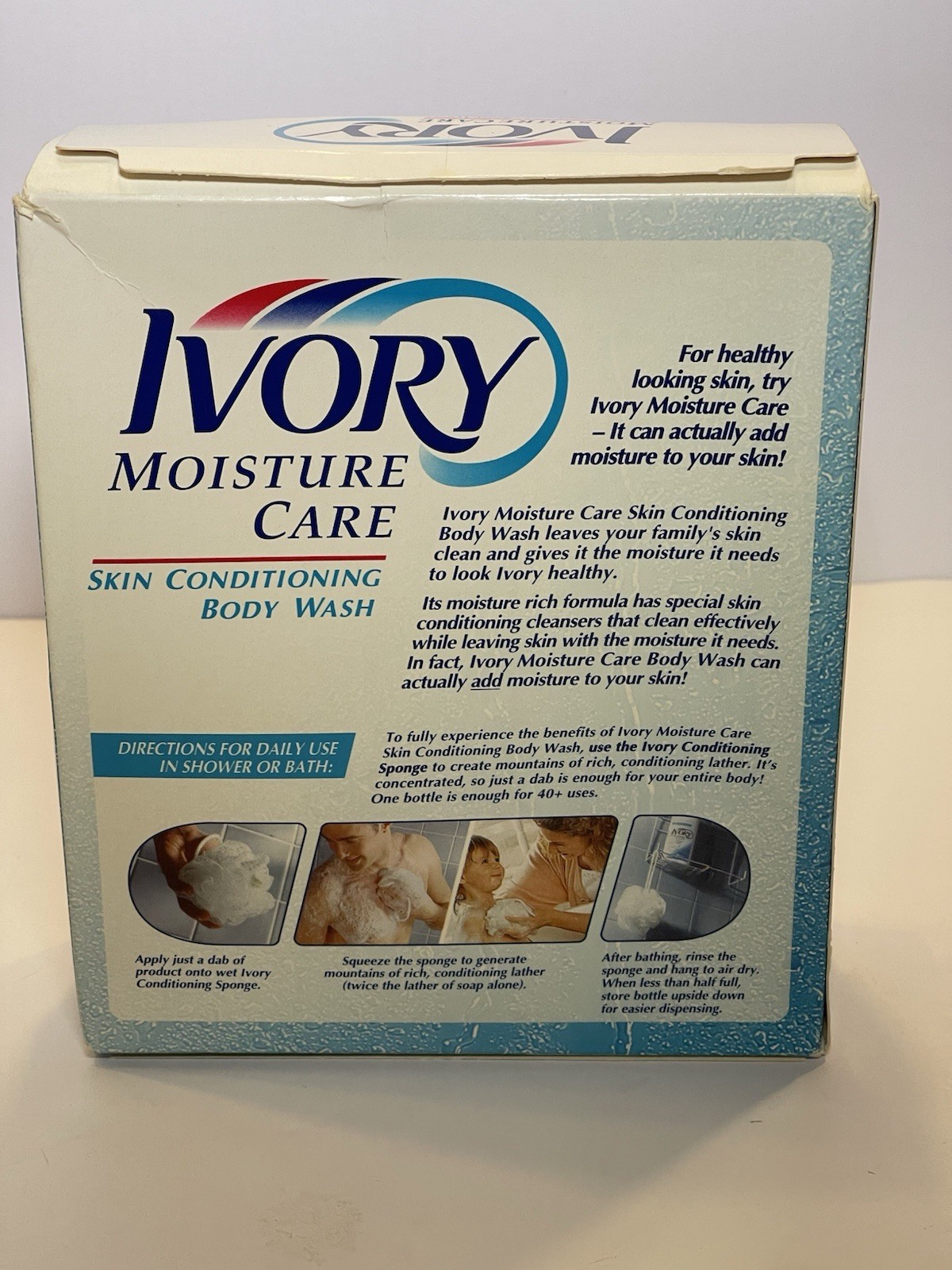 Ivory Moisture Care Skin Conditioning Body Wash 7 Fl. oz. Sponge Starter Kit NEW