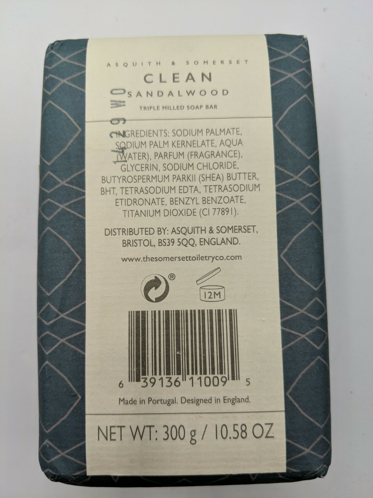 Men’s Fragrant Soap Bar Clean (6) Sandalwood W/ Shea Asquith & Somerset 10.58oz